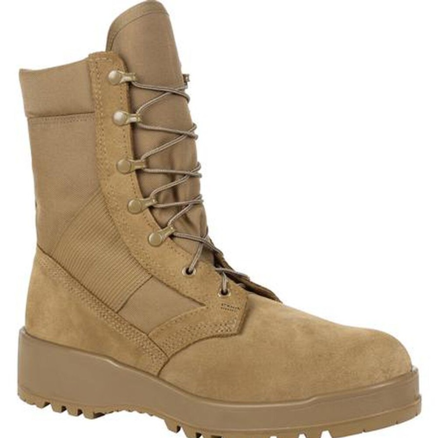 Men Rocky Boots Public Service | Rocky Entry Level Hot Weather Military Boot Coyote Brown