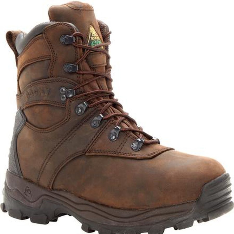 Men Rocky Boots Outdoor | Rocky Sport Utility 600G Insulated Waterproof Boot Brown