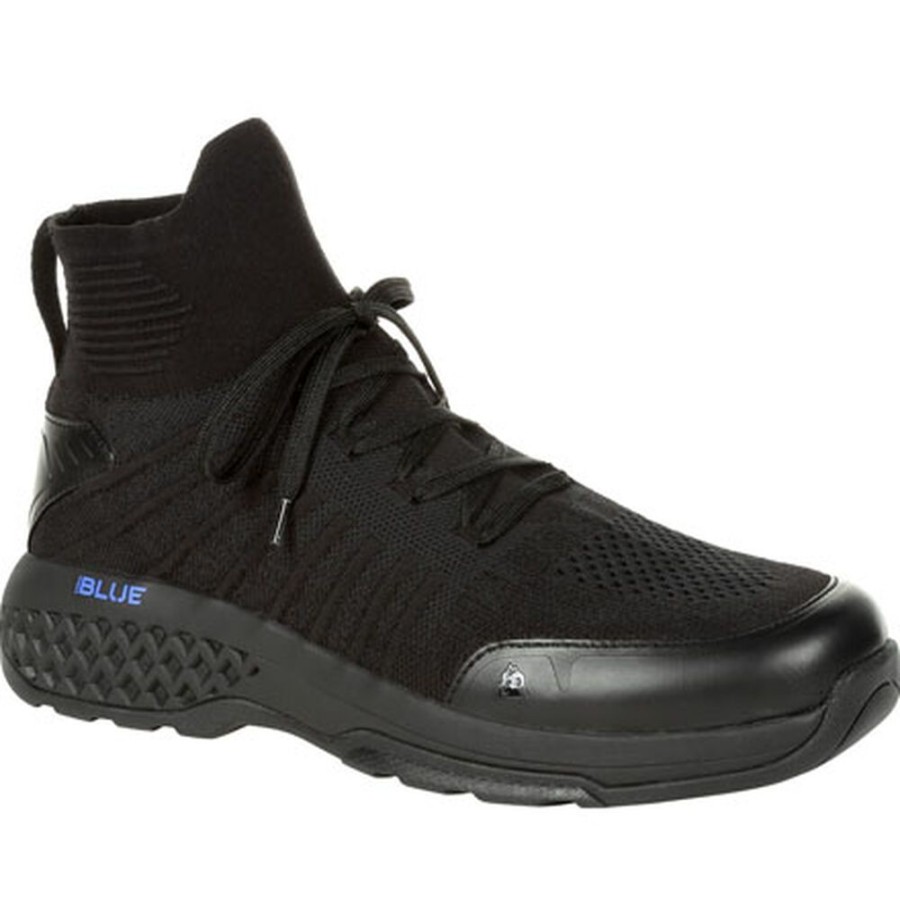 Men Rocky Boots Public Service | Rocky Code Blue 5" Knit Public Service Shoe Black