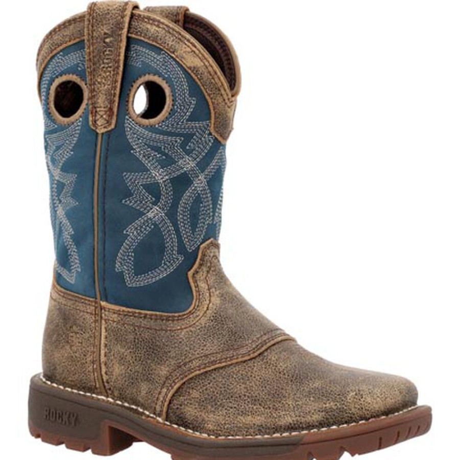 Kids Rocky Boots Western | Rocky Big Kids' Legacy 32 Waterproof Western Boot Slate