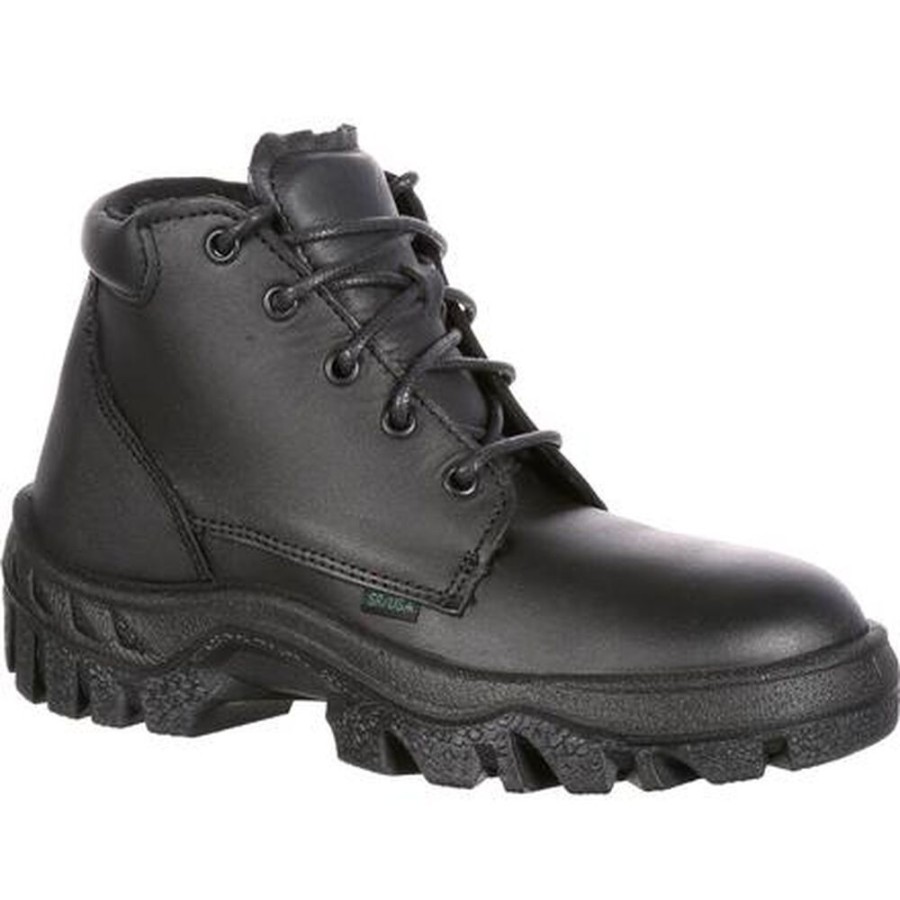 Women Rocky Boots Public Service | Rocky Tmc Postal-Approved Women'S Chukka Public Service Boot Black