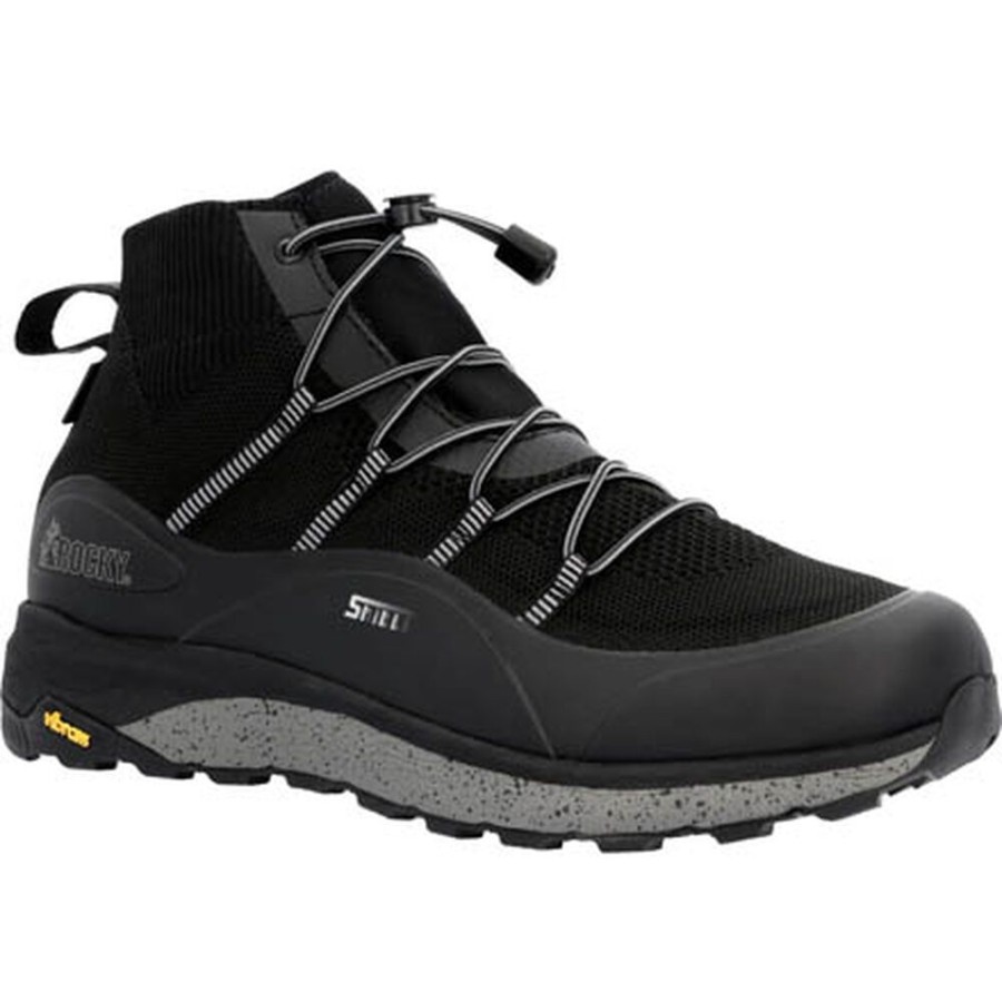 Men Rocky Boots Outdoor | Rocky Summit Elite R.A.K. Event Waterproof Knit Hiking Boot Black