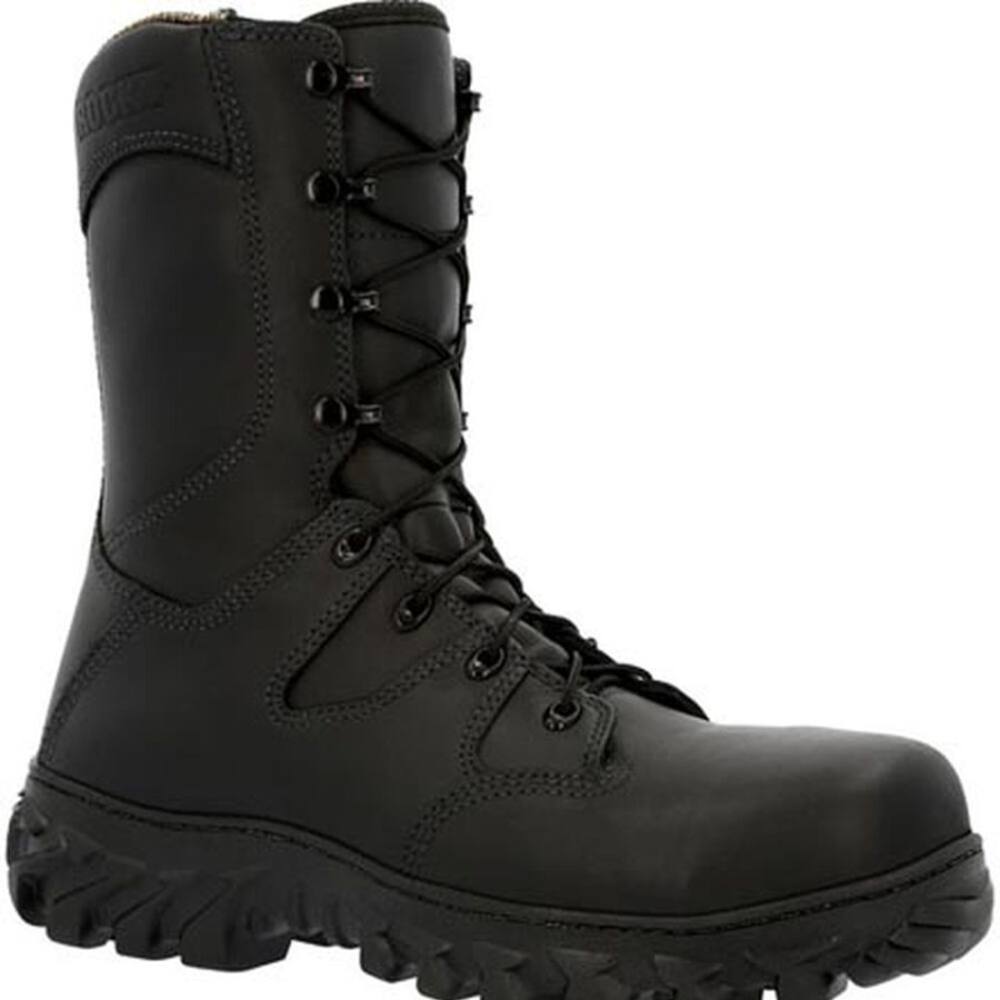 Women Rocky Boots Public Service | Rocky Women'S Code Red Rescue Nfpa Rated Composite Toe Fire Boot Black