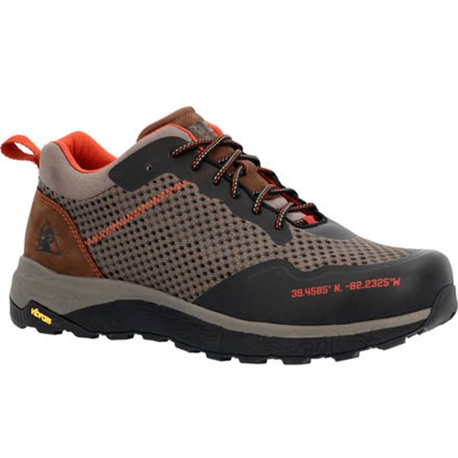 Men Rocky Boots Outdoor | Rocky Summit Elite Lo Top Hiker Brown And Red