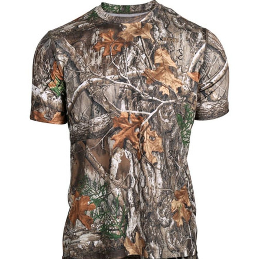 Men Rocky Boots Outdoor | Rocky Camo Short-Sleeve Performance Tee Shirt Realtree Edge