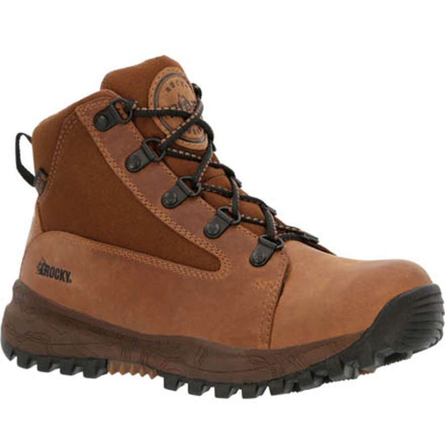 Kids Rocky Boots Outdoor | Rocky Spike Big Kid Waterproof Outdoor Boot Bark Brown