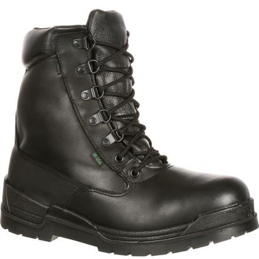 Men Rocky Boots Public Service | Rocky Eliminator Event Waterproof 400G Insulated Public Service Boot Black