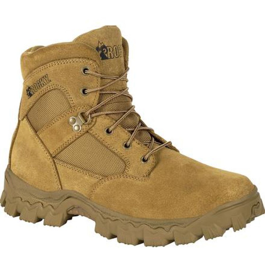 Men Rocky Boots Public Service | Rocky Alpha Force 6 Inch Duty Boot Coyote Brown