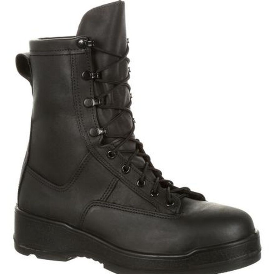 Men Rocky Boots Public Service | Rocky Hot Weather Military Boots With Steel Toe Black