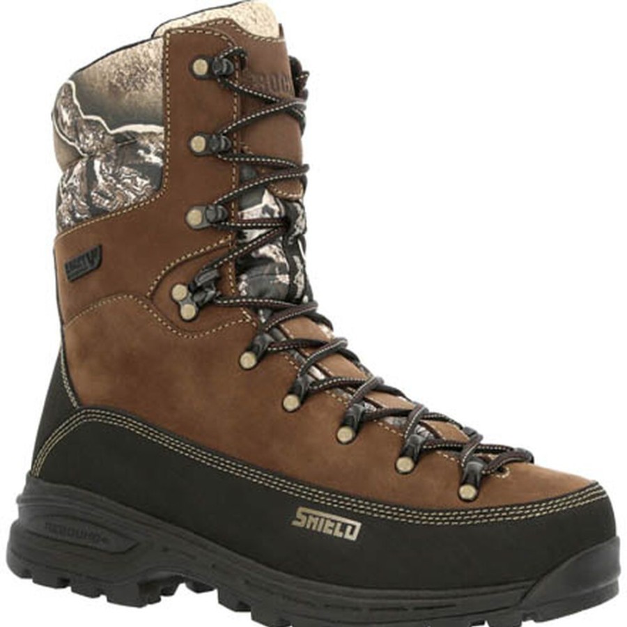 Men Rocky Boots Outdoor | Rocky Mtn Stalker Pro Waterproof 800G Insulated Mountain Boot Brown Black