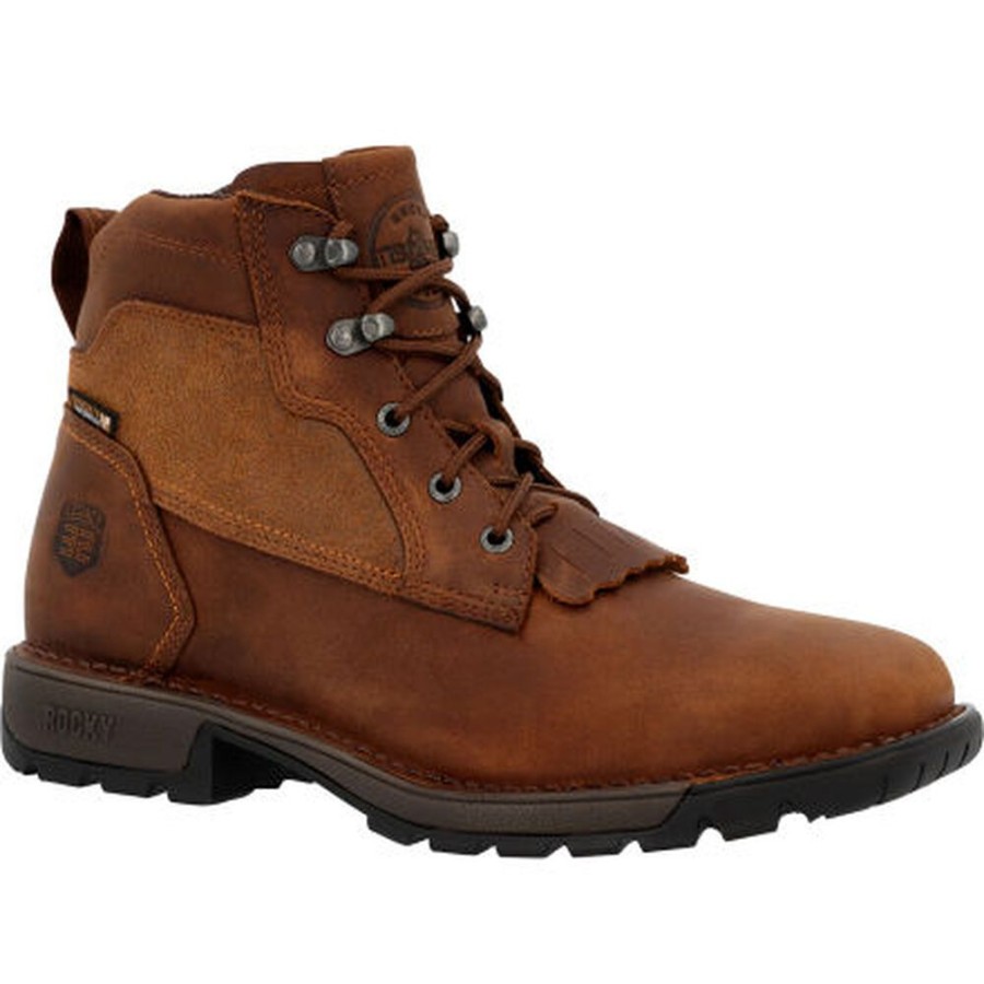 Men Rocky Boots Western | Rocky Legacy 32 Waterproof Western Lacer Brown