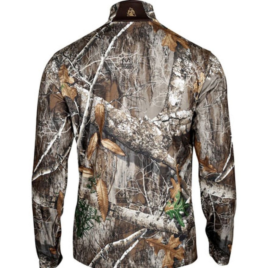 Men Rocky Boots Outdoor | Rocky Camo Fleece Zip Shirt Realtree Edge