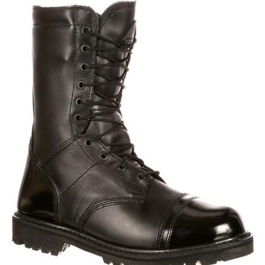 Men Rocky Boots Public Service | Rocky Waterproof 200G Insulated Side Zipper Jump Boot Black