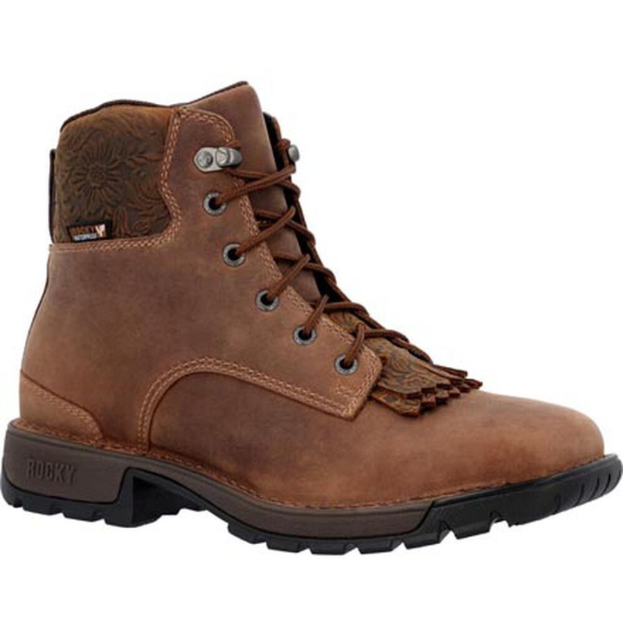 Women Rocky Boots Work | Rocky Legacy 32 Women'S Composite Toe Western Boot Coffee