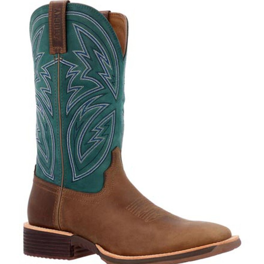 Men Rocky Boots Western | Rocky Tall Oaks Western Boot Teal