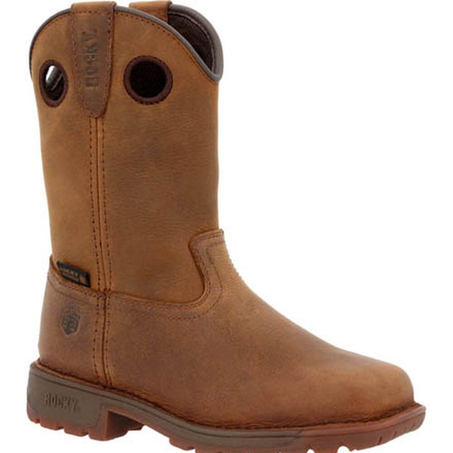 Kids Rocky Boots Western | Rocky Kids' Legacy 32 Waterproof Western Boot Brown