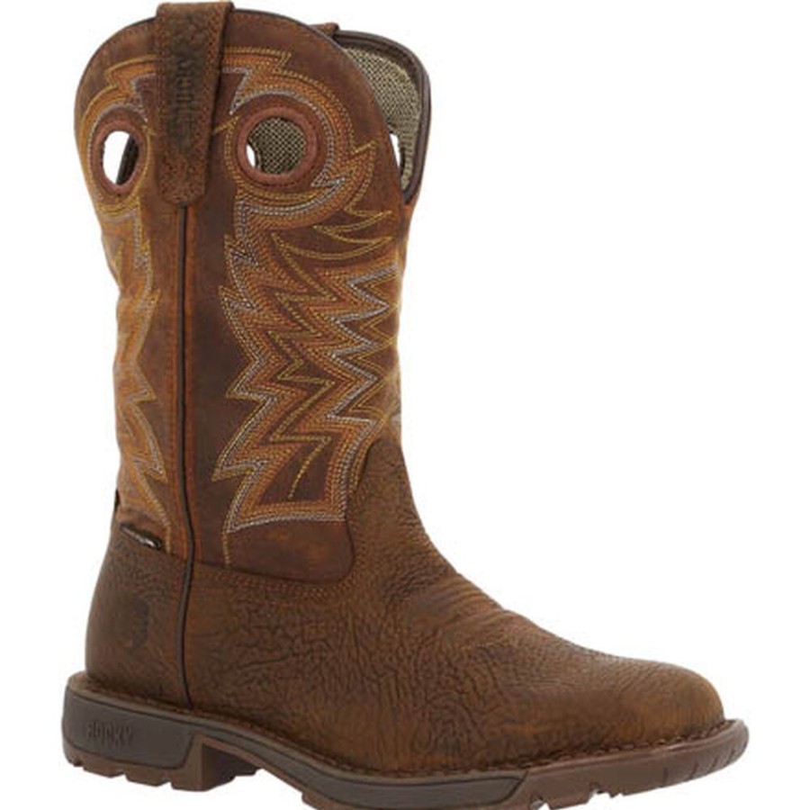 Men Rocky Boots Western | Rocky Legacy 32 Waterproof Western Boot Brown