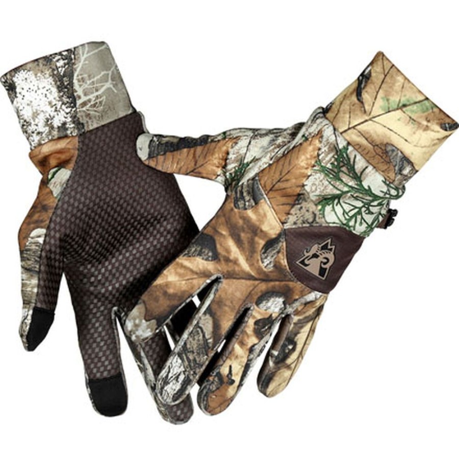 Women Rocky Boots Hats & Gloves | Rocky Women'S Moisture Wicking Camo Gloves Realtree Edge