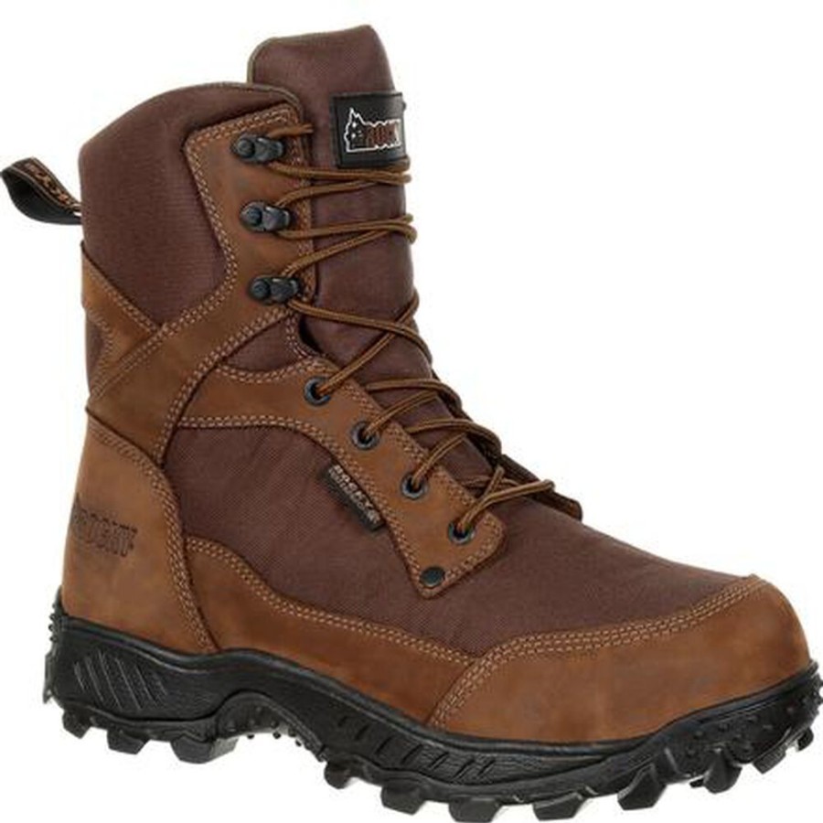 Men Rocky Boots Outdoor | Rocky Ridgetop 600G Insulated Waterproof Outdoor Boot Brown