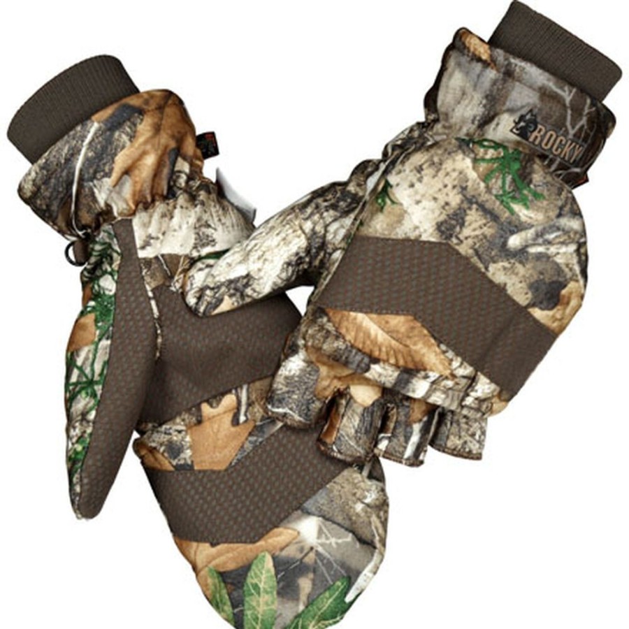 Men Rocky Boots Gloves | Rocky 60G Insulated Fleece Glomitt Realtree Edge