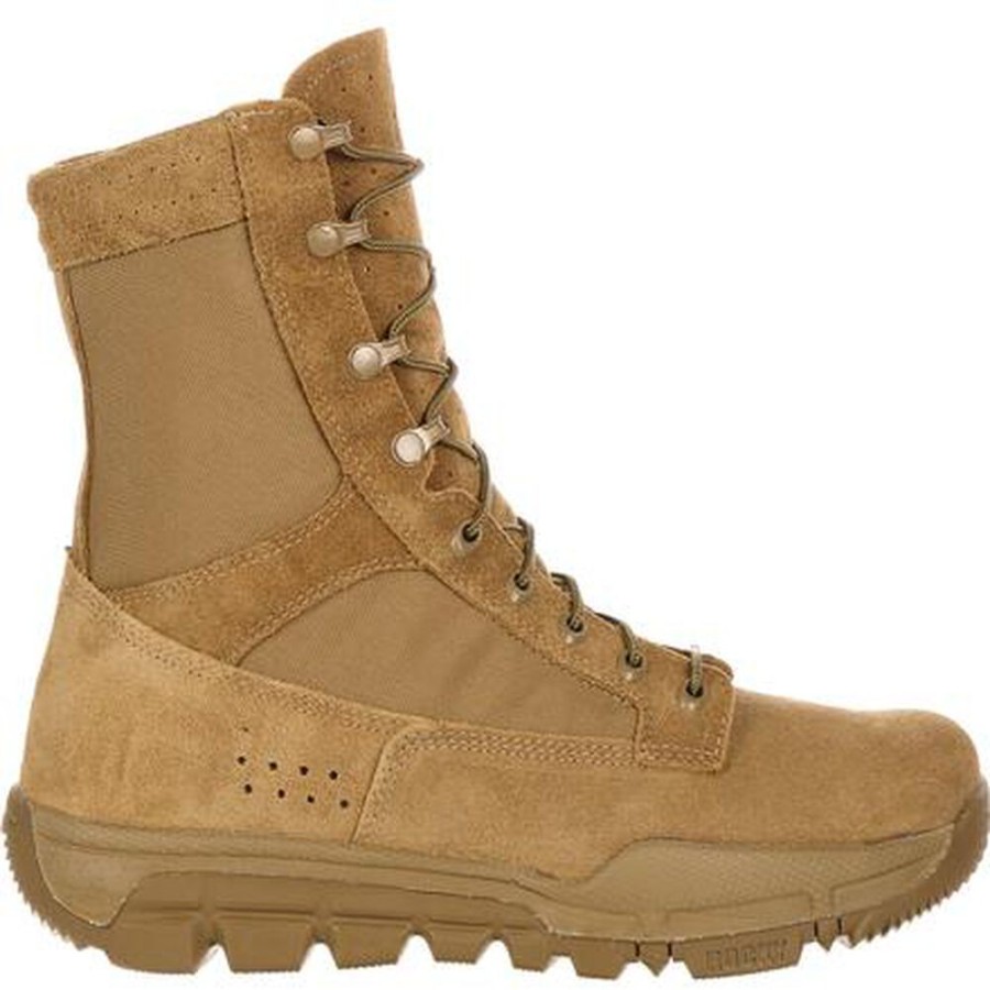 Men Rocky Boots Public Service | Rocky Lightweight Commercial Military Boot Coyote Brown