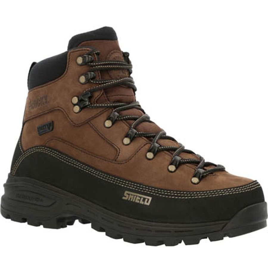 Men Rocky Boots Outdoor | Rocky Mtn Stalker Pro Waterproof Mountain Boot Brown Black