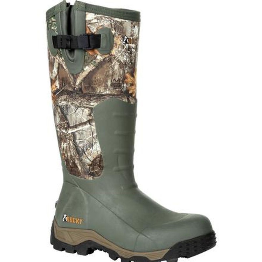 Men Rocky Boots Outdoor | Rocky Sport Pro Rubber Outdoor Boot Realtree Edge