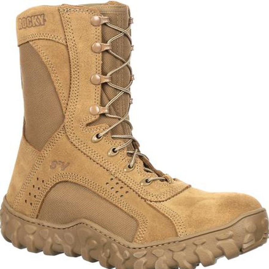 Men Rocky Boots Public Service | Rocky S2V Composite Toe Tactical Military Boot Coyote Brown