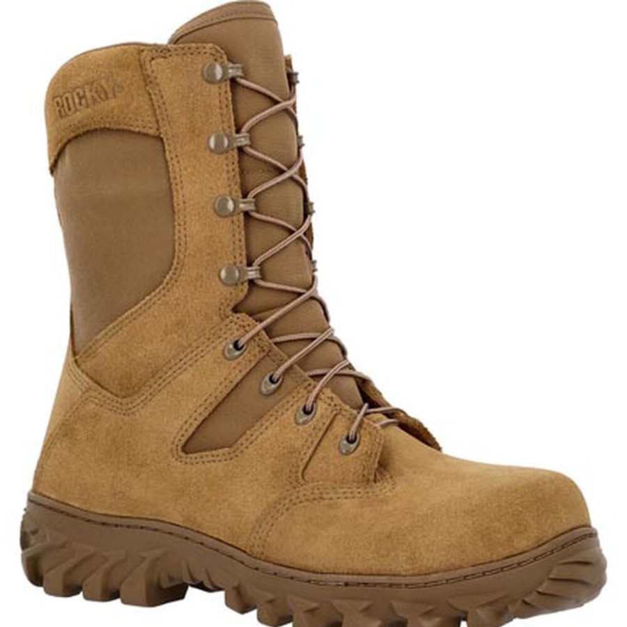 Men Rocky Boots Public Service | Rocky S2V Predator Composite Toe 400G Insulated Military Boot Coyote Brown