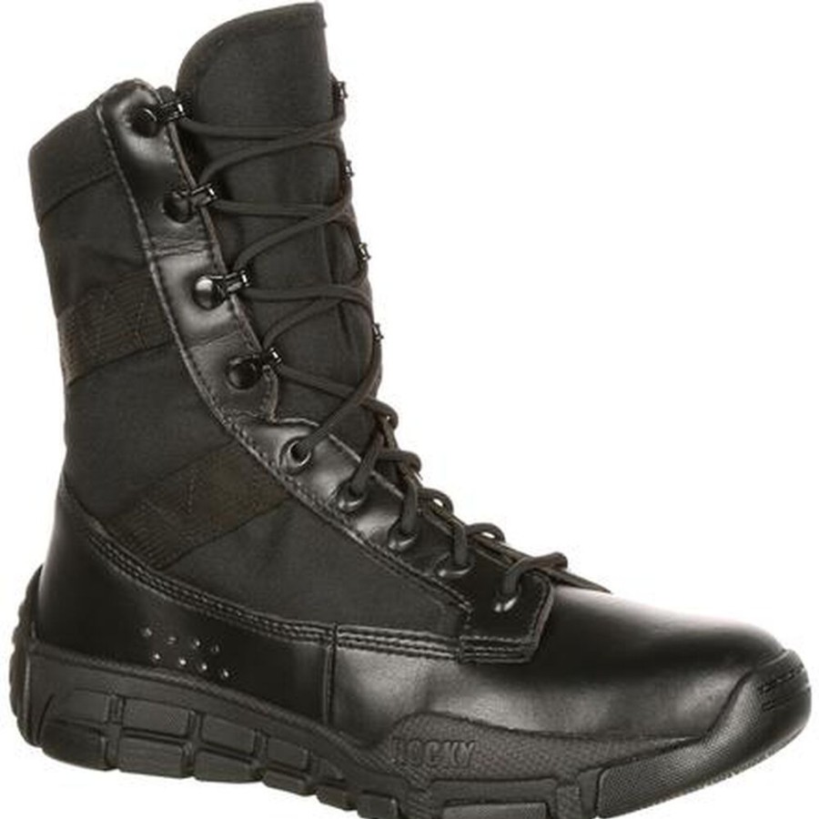 Men Rocky Boots Public Service | Rocky C4T - Military Inspired Public Service Boot Black