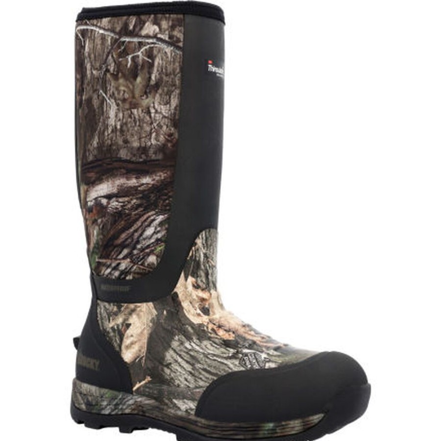 Men Rocky Boots Outdoor | Rocky Stryker Mossy Oak® Country Dna™ 800G Insulated Pull-On Boot Mossy Oak Country Dna