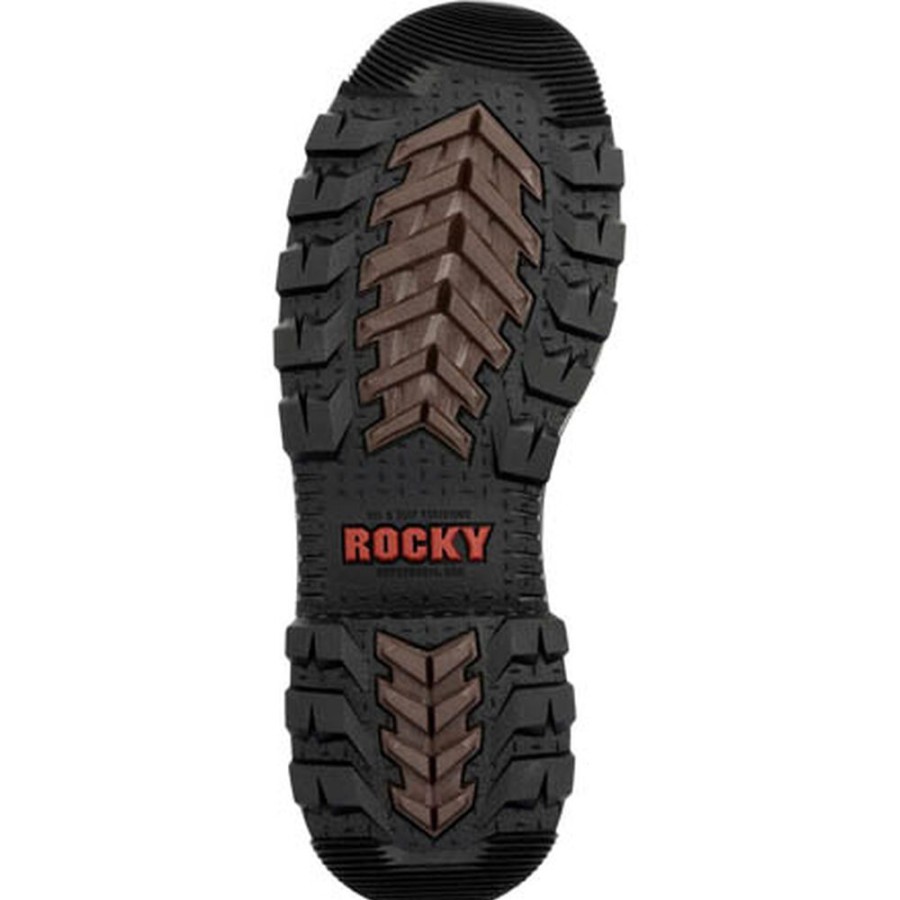 Men Rocky Boots Work | Rocky Rams Horn Waterproof Composite Toe Work Boot Crazy Horse