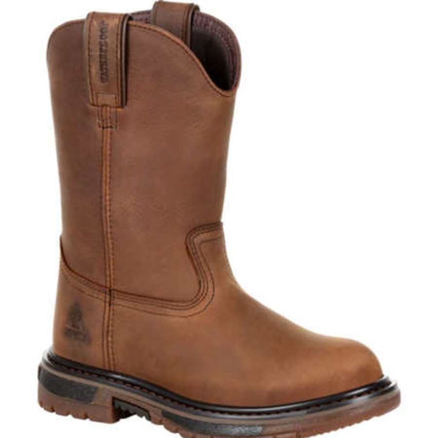 Kids Rocky Boots Western | Rocky Kid'S Original Ride Flx Waterproof Western Boot Brown