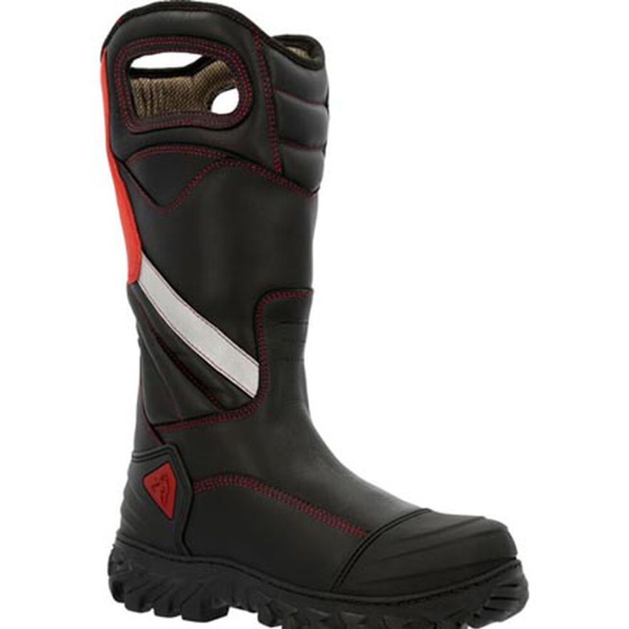 Men Rocky Boots Public Service | Rocky Code Red Structure Nfpa Rated Composite Toe Fire Boot Black