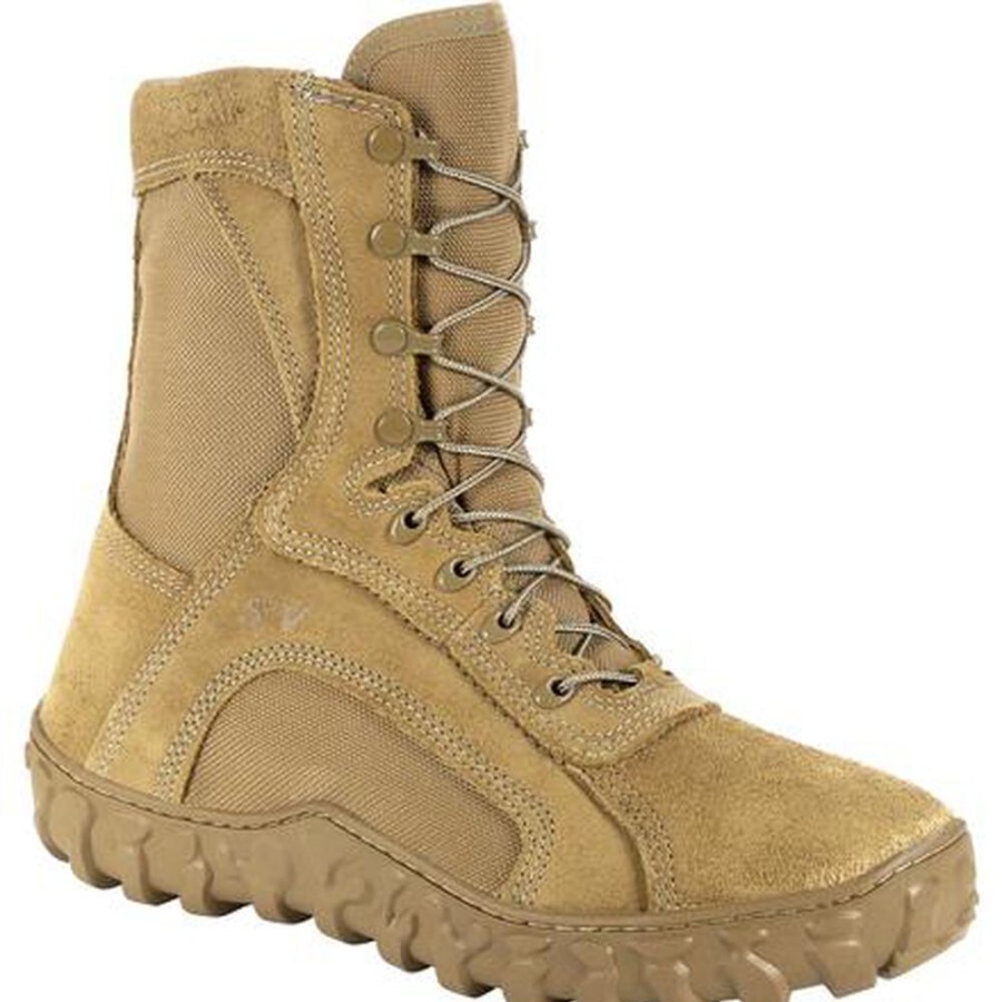 Men Rocky Boots Public Service | Rocky S2V Waterproof 400G Insulated Military Boot Coyote Brown