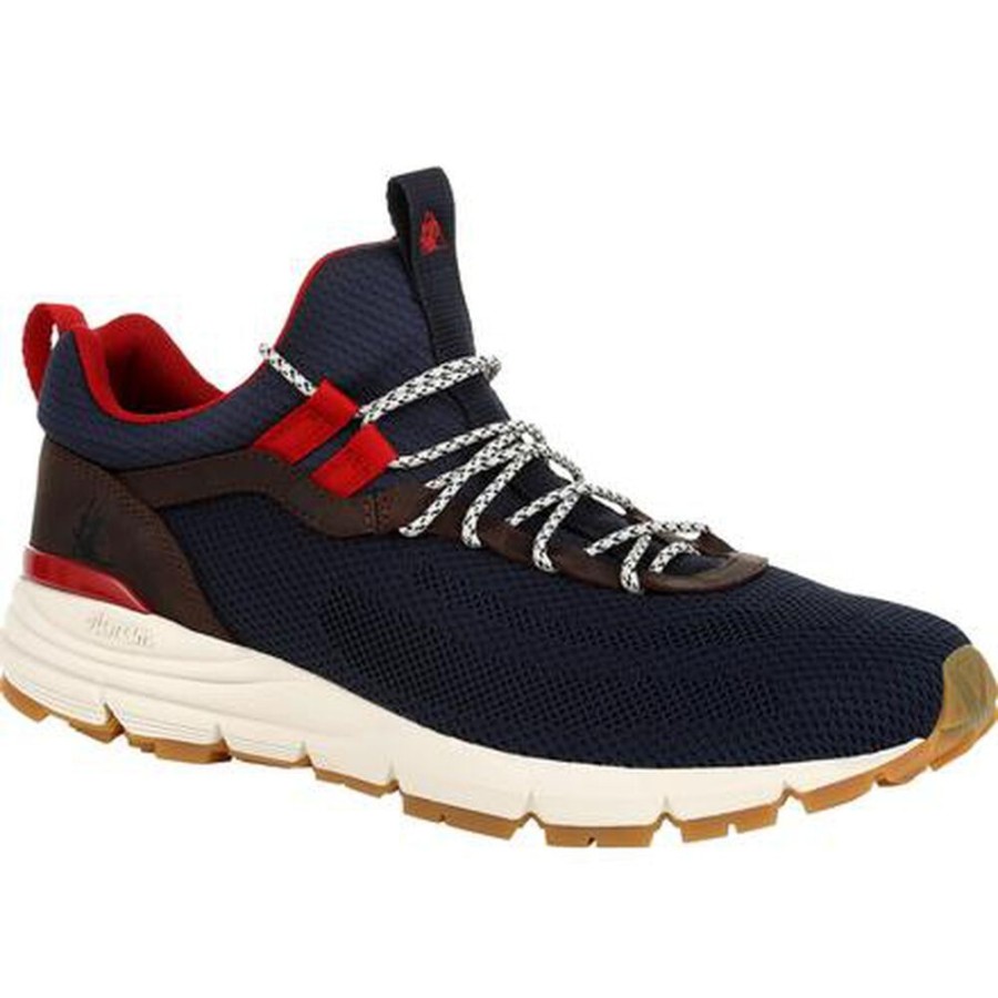 Men Rocky Boots Outdoor | Rocky Rugged At Outdoor Sneaker Trail Brown Navy