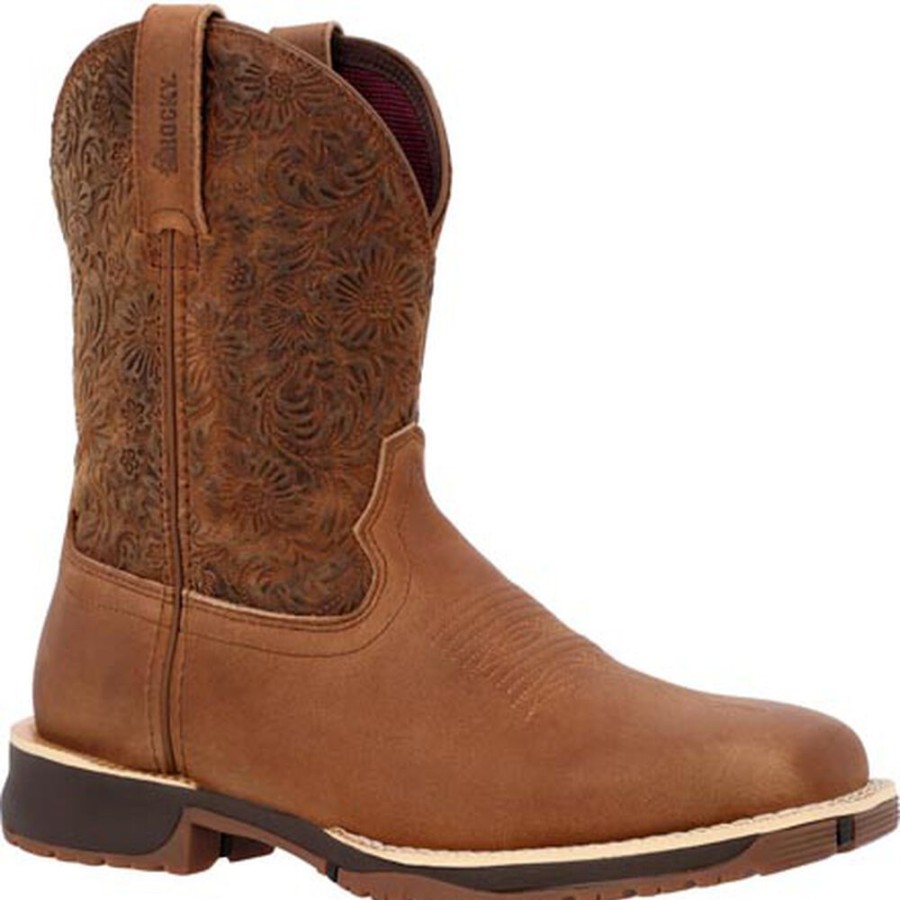 Women Rocky Boots Western | Rocky Rosemary Women'S Waterproof Western Boot Cinnamon