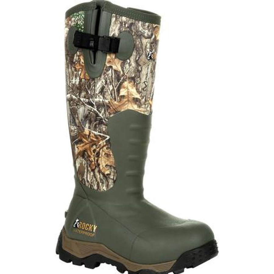 Women Rocky Boots Outdoor | Rocky Sport Pro Women'S 1200G Insulated Rubber Outdoor Boot Realtree Edge