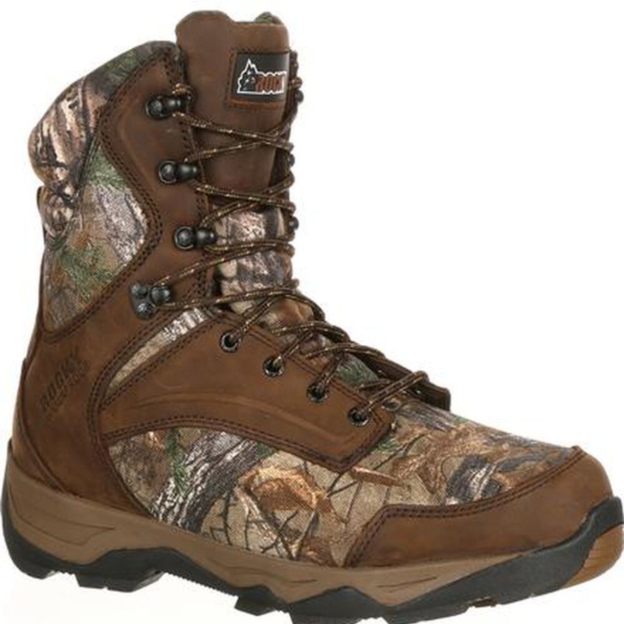 Men Rocky Boots Outdoor | Rocky Retraction Waterproof 800G Insulated Outdoor Boot Realtree Xtra