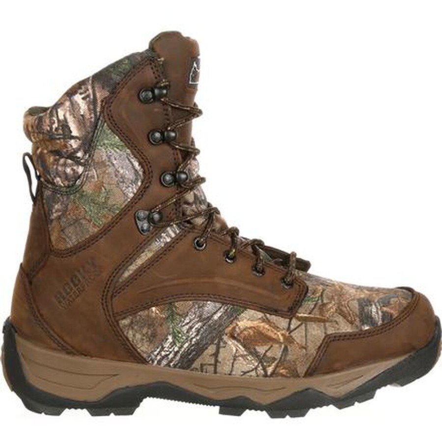 Men Rocky Boots Outdoor | Rocky Retraction Waterproof 800G Insulated Outdoor Boot Realtree Xtra