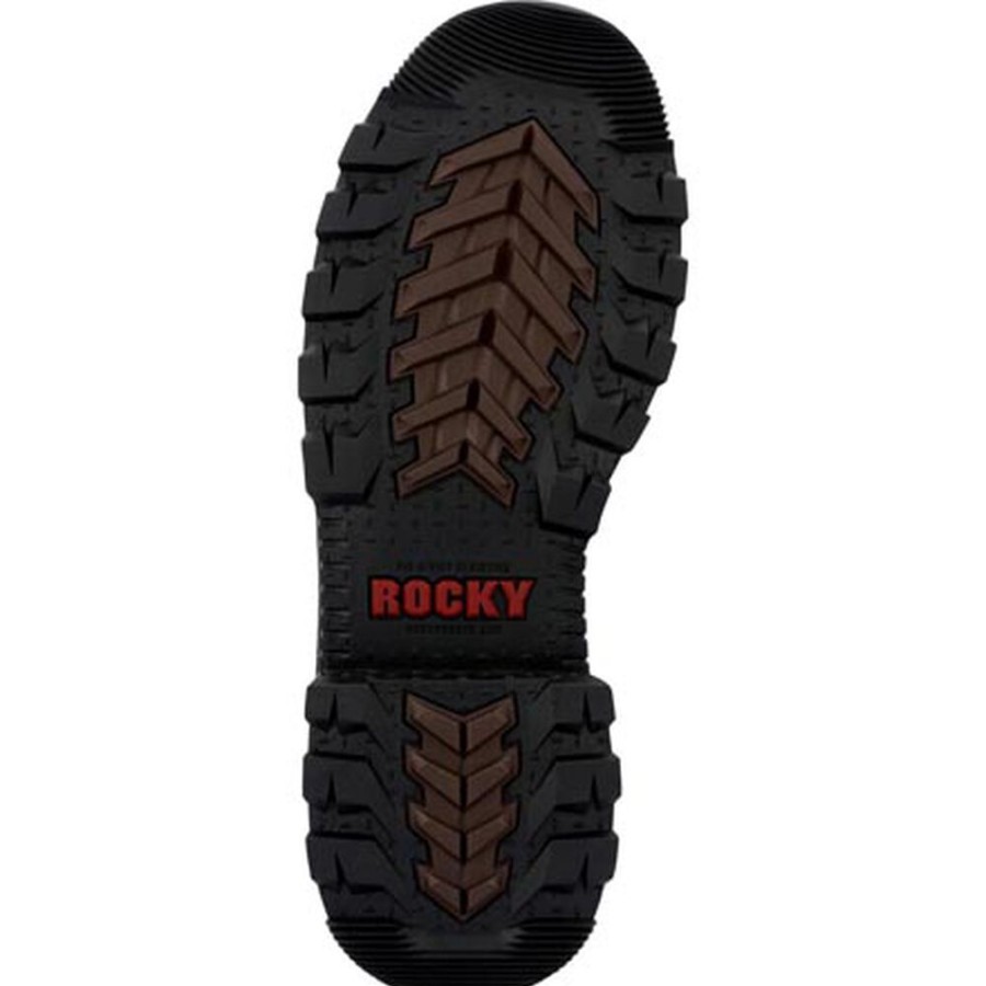 Men Rocky Boots Work | Rocky Rams Horn Waterproof Pull-On Work Boot Crazy Horse