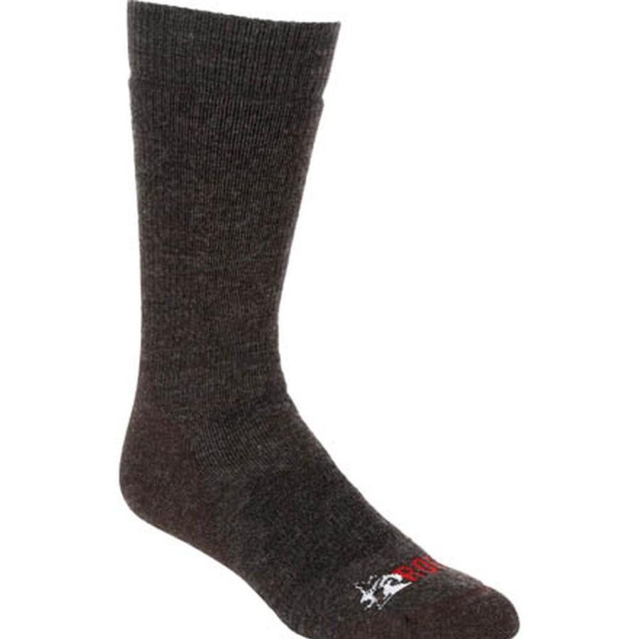 Men Rocky Boots Socks | Rocky Outdoor Trekking Crew Sock Deep Earth