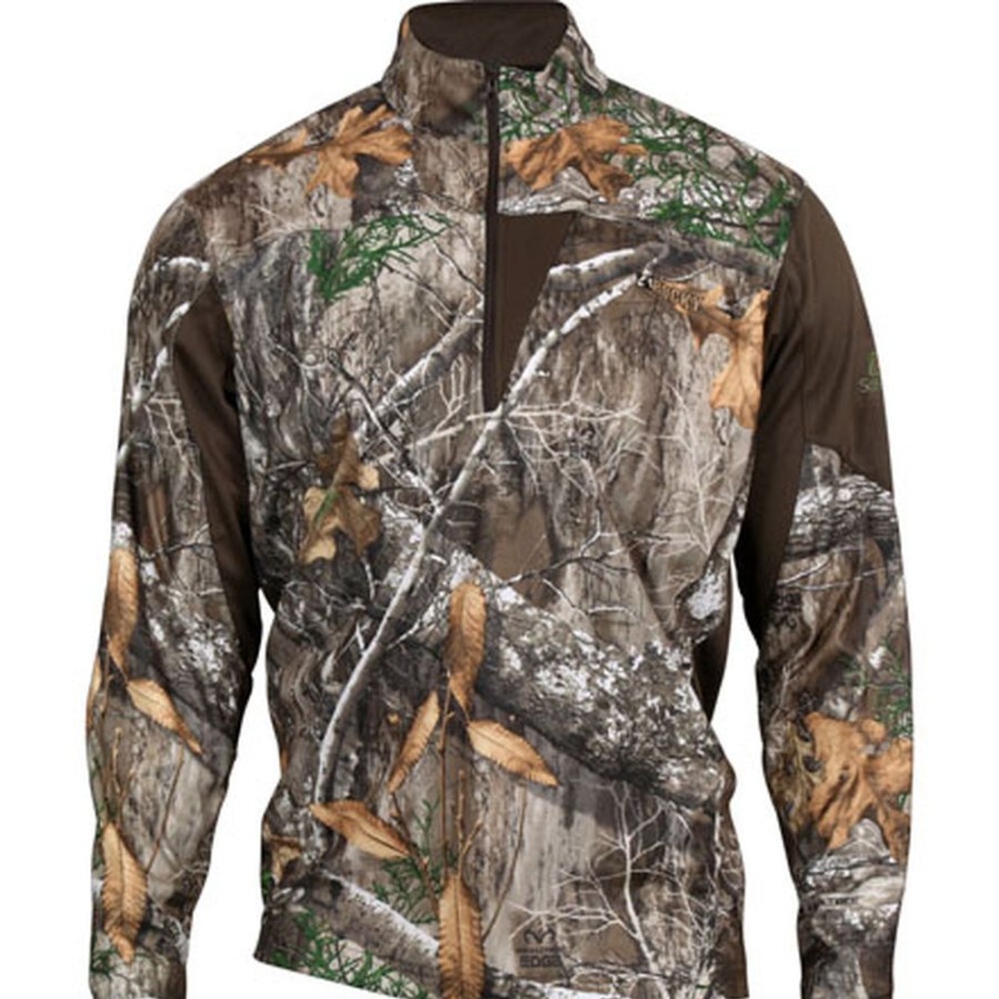 Men Rocky Boots Outdoor | Rocky Silenthunter 1/4 Zip Shirt Realtree Edge