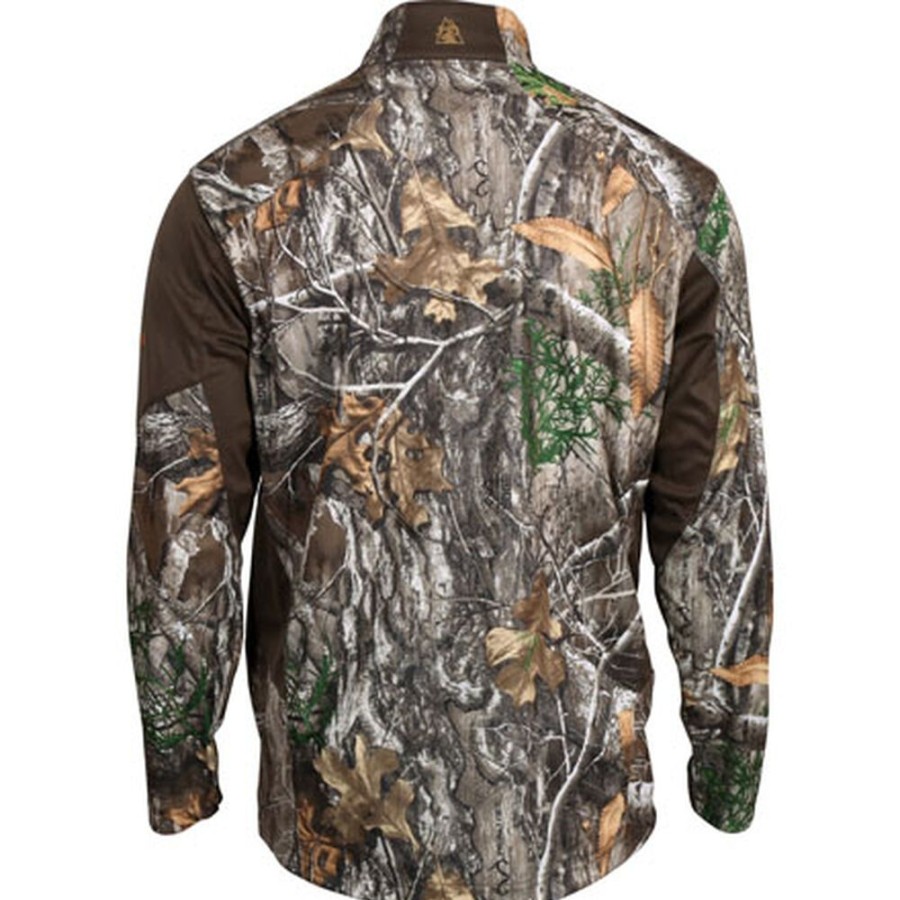 Men Rocky Boots Outdoor | Rocky Silenthunter 1/4 Zip Shirt Realtree Edge