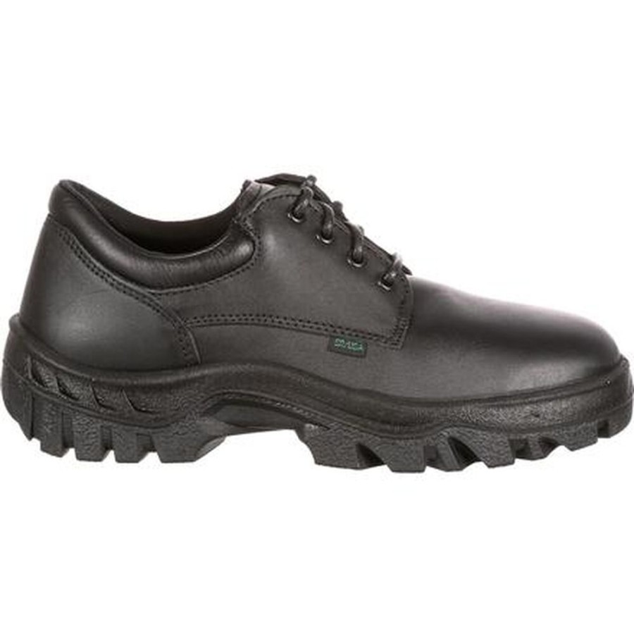 Men Rocky Boots Public Service | Rocky Tmc Postal-Approved Plain Toe Oxford Shoe Black