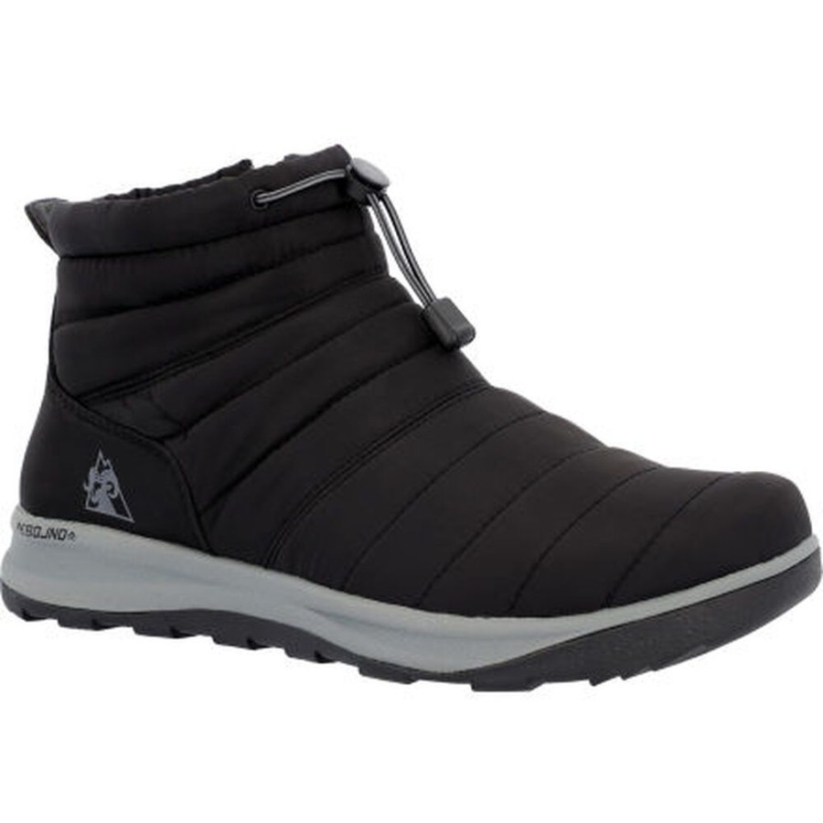 Men Rocky Boots Outdoor | Rocky Campy Jams Black Side Zip Outdoor Shoe Black Charcoal