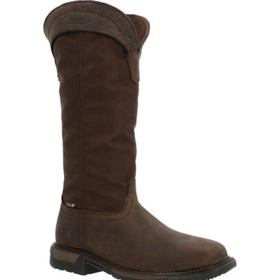 Men Rocky Boots Western | Rocky Original Ride Flx Comp Toe Waterproof Snake Boot Brown Camo