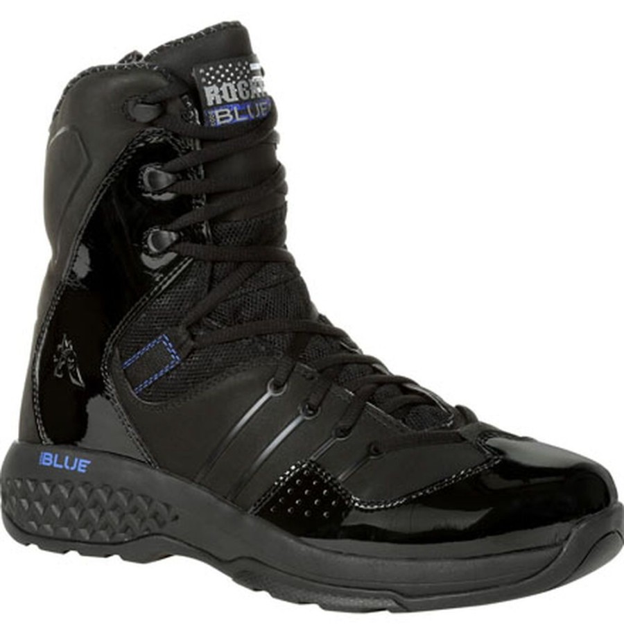 Men Rocky Boots Public Service | Rocky Code Blue 8" Public Service Boot Black