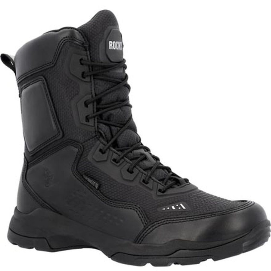 Men Rocky Boots Public Service | Rocky Tac One Waterproof Public Service Boot Black