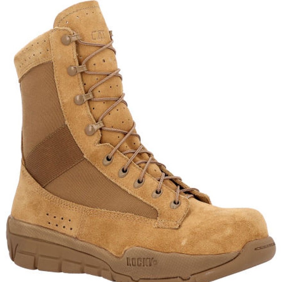 Men Rocky Boots Public Service | Rocky C4T Protective Toe Tactical Military Boot Coyote Brown